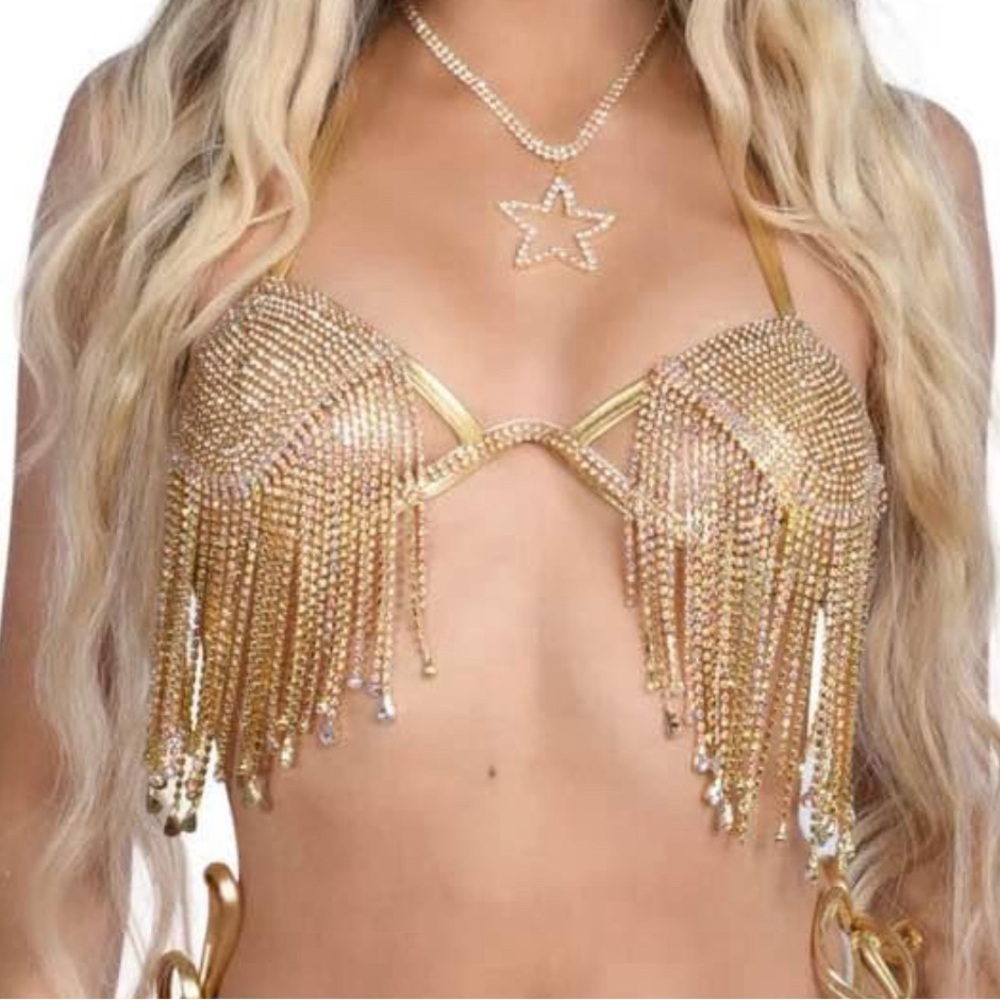 LUMI Shop Fallen Star Gold Bra Festival